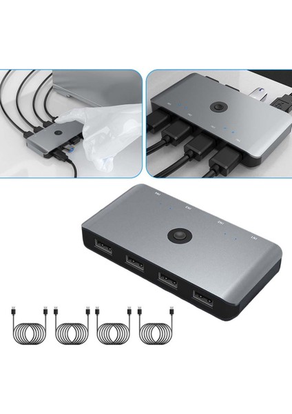 USB 3.0 Switch Switcher Switcher Kutusu Hub Yazıcı İçin Tarayıcı Kurulumu (Yurt Dışından)