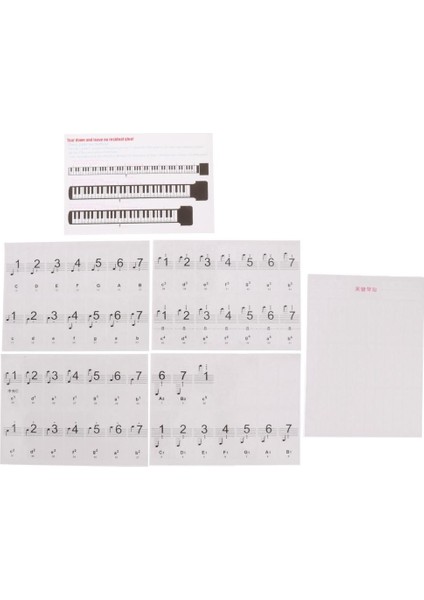 Roll Up Piano Elektronik Klavye Çıkartması Sticker Piyano Uygulama 14.1 x 10.5 cm (Yurt Dışından)