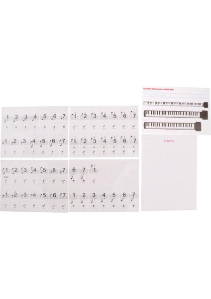 Roll Up Piano Elektronik Klavye Çıkartması Sticker Piyano Uygulama 14.1 x 10.5 cm (Yurt Dışından)