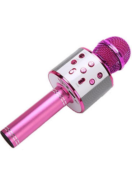 Kablosuz Bluetooth Karaoke Mikrofon El Mic Iphone Tatil Pc Için Rose Gül Kırmızı (Yurt Dışından)