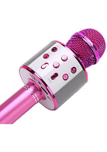 Kablosuz Bluetooth Karaoke Mikrofon El Mic Iphone Tatil Pc Için Rose Gül Kırmızı (Yurt Dışından)