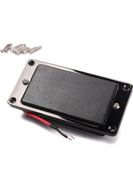 2 Adet Siyah Çerçeve Mühürlü Bobin Boyun Köprü Humbucker Gitar Parçaları Için Kapak Kapak (Yurt Dışından)