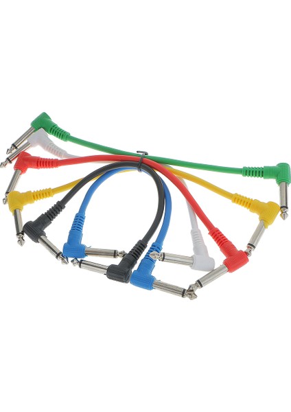 6 Adet Paket Elektrik Gitar Kablosu Efektleri Pedal Kordonları Bas Gitar Sıcak (Yurt Dışından)