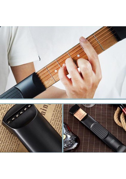 Plastik Ahşap 6 Fret Cep Gitar 6 Dize Gadget Mini (Yurt Dışından)