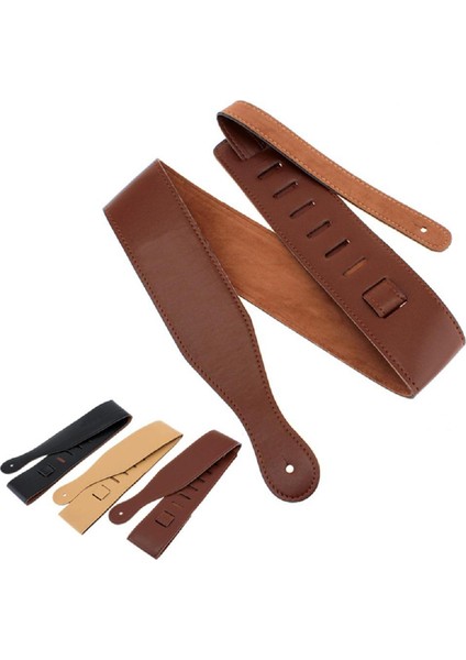Gitar Sapanlar Elektrikli Halk Gitar Bas Kemer 6.5cm Genişlik 110-130 cm 3 Renkler - Açık Kahverengi (Yurt Dışından)