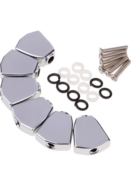 Set / 6 Adet Tuning Pegs Tuner Makinesi Başkanı Düğmeler Topuzu Gitarist Aracı Set Dıy (Yurt Dışından)
