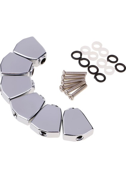 Set / 6 Adet Tuning Pegs Tuner Makinesi Başkanı Düğmeler Topuzu Gitarist Aracı Set Dıy (Yurt Dışından)