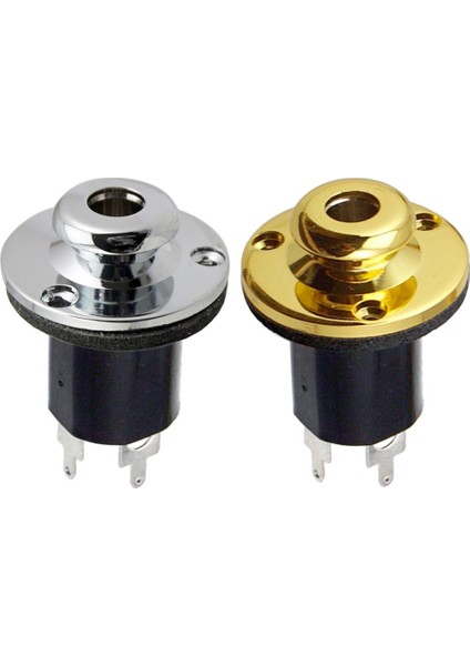 1/4 "ekolayzır Eq Jack Preamp End Pin Soketi Gitar Bas Dıy Için Silver Accs (Yurt Dışından)