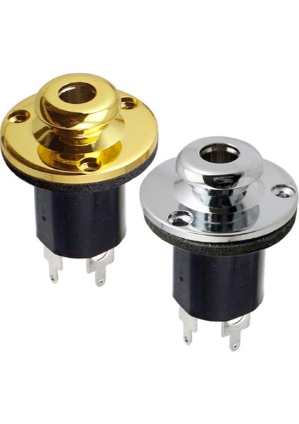 1/4 "ekolayzır Eq Jack Preamp End Pin Soketi Gitar Bas Dıy Için Silver Accs (Yurt Dışından)