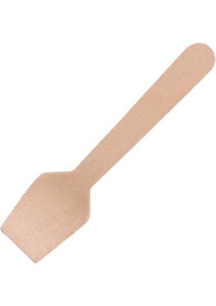 Ekolojik Kare Tahta Dondurma Kaşık 9.5 cm - 100 Adet