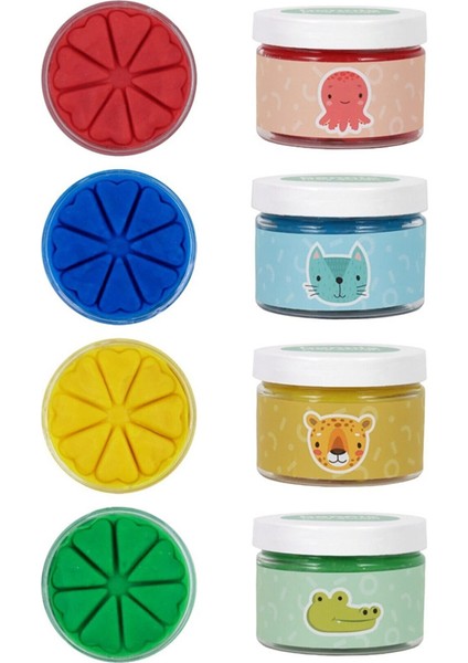 Play Dough Doğal Oyun Hamuru 4'lü Temel Renk Seti 4*150GR
