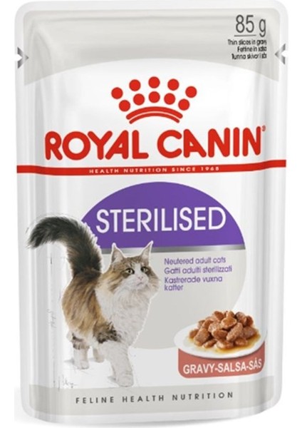 Soslu Tavuklu Kısırlaştırılmış Yetişkin Kedi Konservesi 85 gr