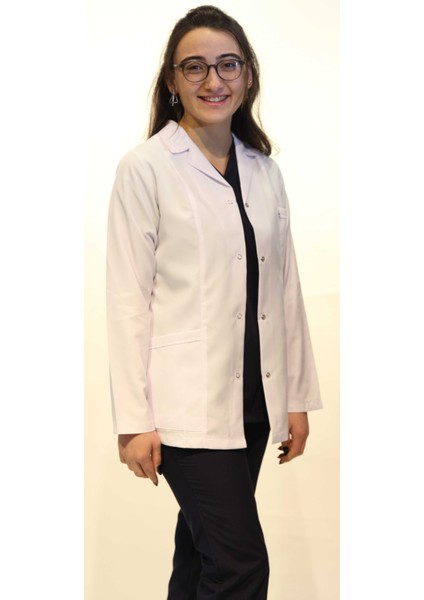 Deniz Iş Doktor Hemşire Kadın Gömlek Yaka Beyaz Önlük Xl modelleri