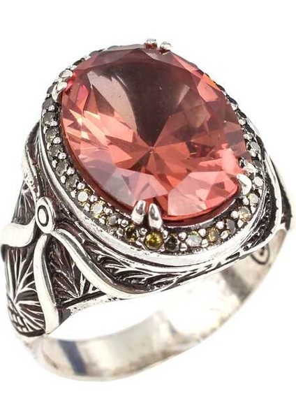 925 Ayar Gümüş Oval Sultanit Taşlı Erkek Yüzük