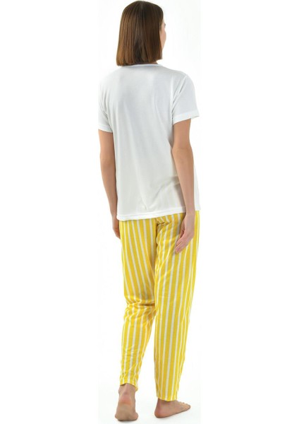 Yeni Inci Kadın Yarım Kollu Pijama Takım BPJ1799