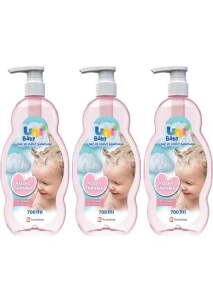 Uni Baby Kolay Tarama Şampuanı 700 ml x 3 Adet