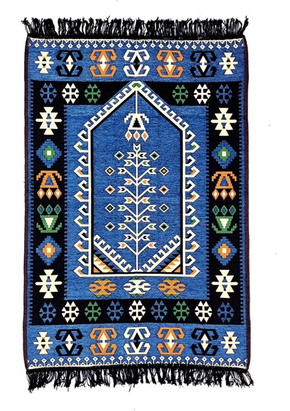 Shark Anadolu Seccade Kilim 11 Mavi