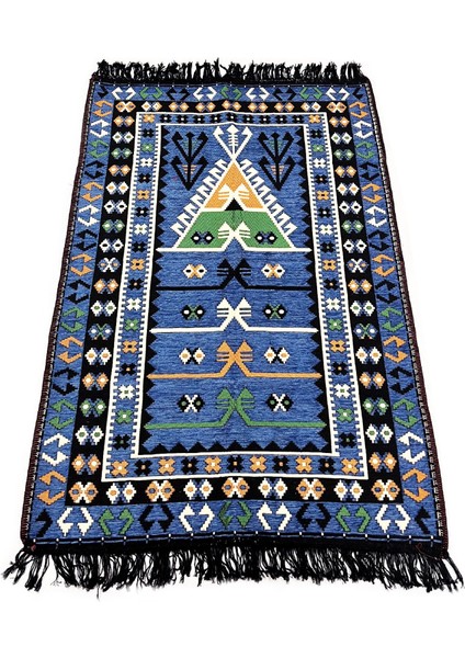 Shark Anadolu Seccade Kilim 12 Mavi