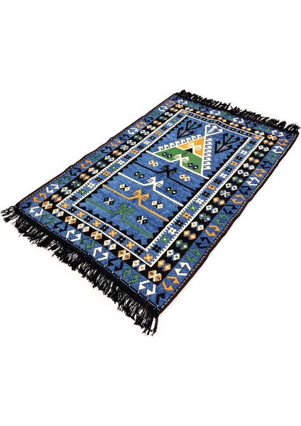 Shark Anadolu Seccade Kilim 12 Mavi