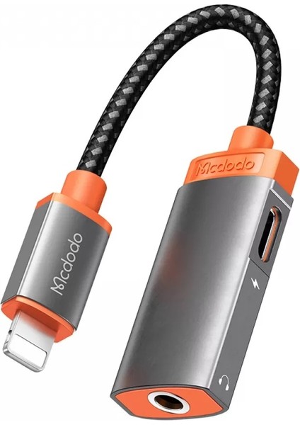 CA-6710 Lightning To 3.5mm Jack Audıo-Lightning Çoklayıcı Kablo - Gümüş