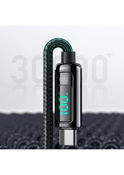CA-8820 Dijital Pro 100W Pd Type-C To Type-C Data Şarj Kablosu - 1.2 Siyah