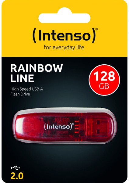 128GB Usb2.0 3502491 Rainbow Line Intenso