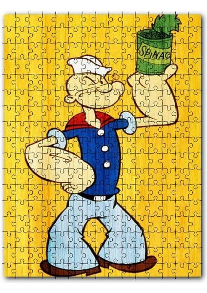 Ispanak Şampiyonu Temel Reis 120 Parça Puzzle Yapboz Mdf (Ahşap)