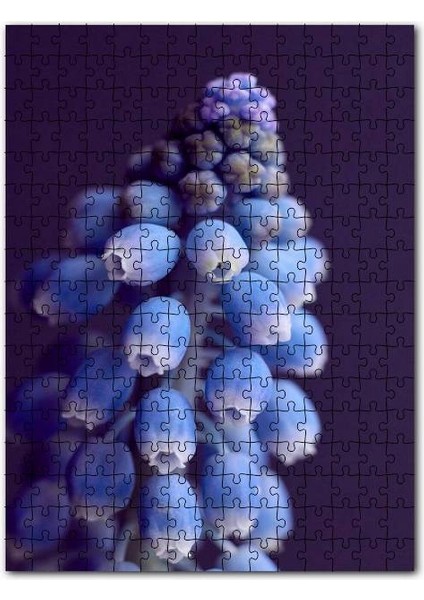 Eşsiz Güzellikteki Mor Sümbül 120 Parça Puzzle Yapboz Mdf (Ahşap)