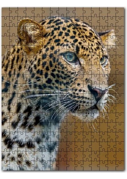 Leopar Görseli 120 Parça Puzzle Yapboz Mdf (Ahşap)
