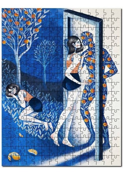 Illütirasyon Kadın Erkek Hayel 120 Parça Puzzle Yapboz Mdf (Ahşap)