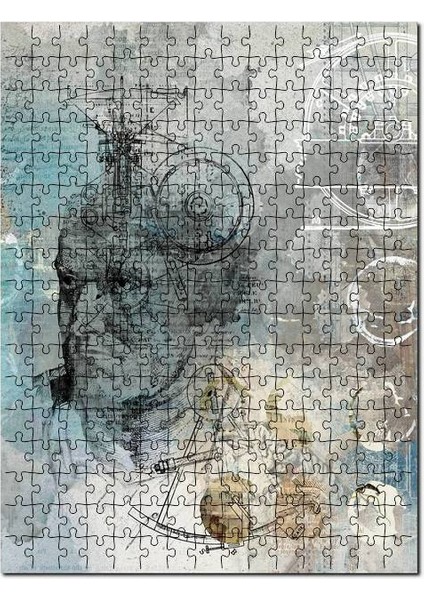 Insan Figürü Bilimsel Çalışma Görseli 255 Parça Puzzle Yapboz Mdf (Ahşap)
