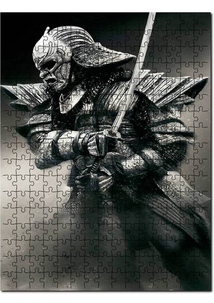 Ronin Samuray Gece Sanat 120 Parça Puzzle Yapboz Mdf (Ahşap)