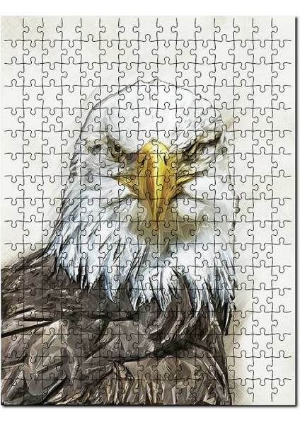 Pirizma Özellikli Sarı Gagalı Kartal 120 Parça Puzzle Yapboz Mdf (Ahşap)