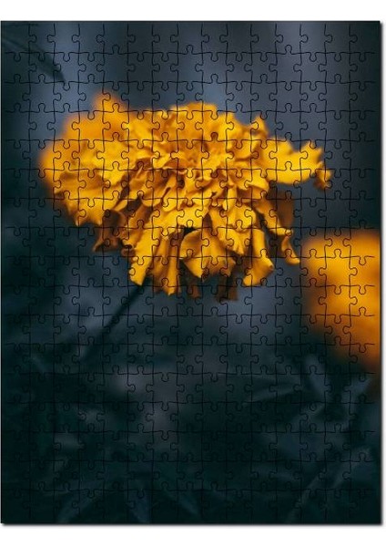 Sarı Karanfil Çiçeği Görseli 120 Parça Puzzle Yapboz Mdf (Ahşap)