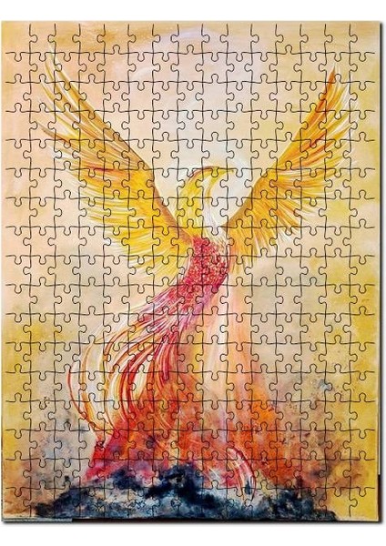 Zarif Anka Kuşu Görseli 120 Parça Puzzle Yapboz Mdf (Ahşap)