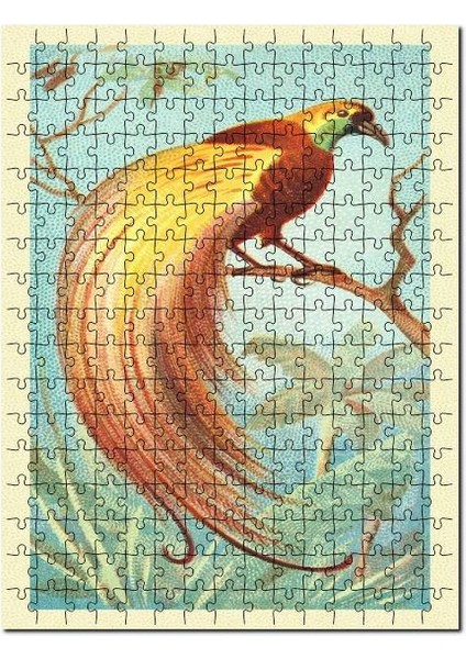 Cennet Kuşu Görseli 120 Parça Puzzle Yapboz Mdf (Ahşap)