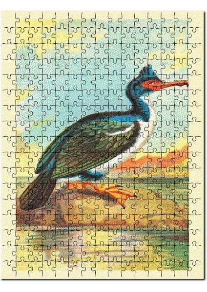 Throated Kuş Görseli 120 Parça Puzzle Yapboz Mdf (Ahşap)
