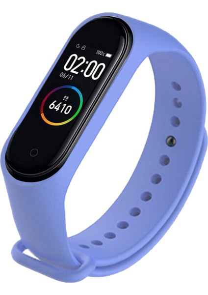 Deilmi Xiaomi Mi Band 3 4 Uyumlu Çelik Tokalı Spor Delikli Silikon Loop Kordon Kayış