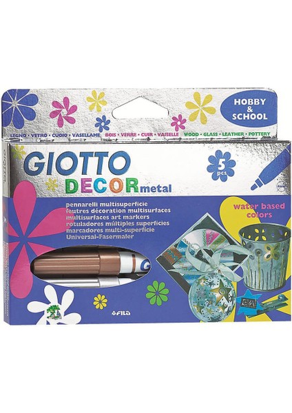 Gıotto Decor Metalik Metal  Boya 5 Renk Askılı  452900