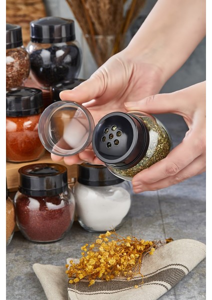 12 Adet Cam Düzenleyici Baharatlık Seti 210 cc modelleri