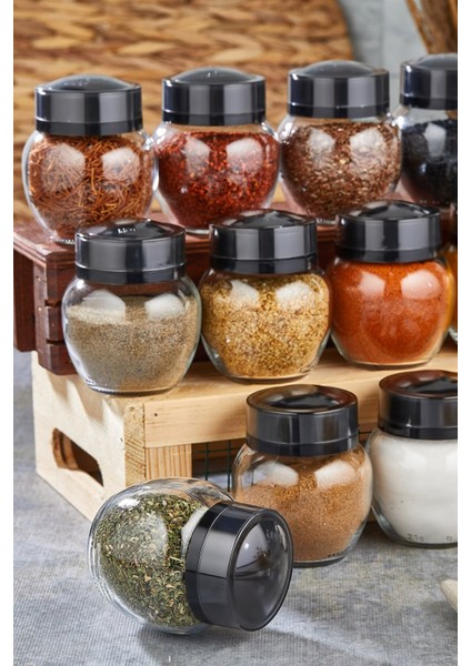12 Adet Cam Düzenleyici Baharatlık Seti 210 cc fırsatları