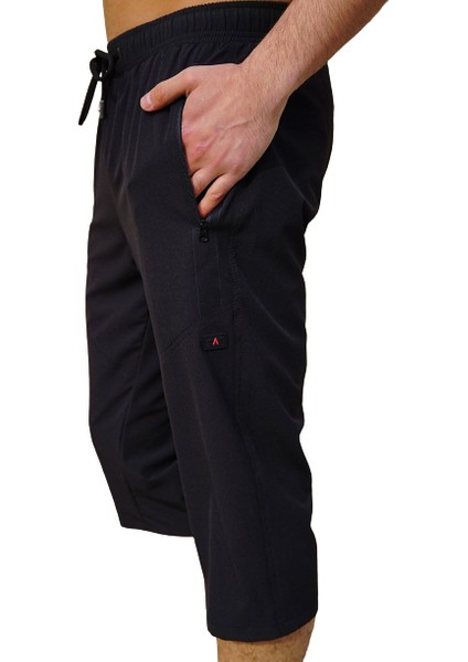 Siyah Su Itici Özellikli Dijital Desenli Düz Renk Erkek Kapri Mayo - 941-SIYAH fiyatları