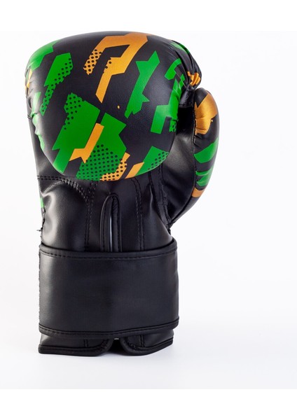 Camo Green PU Boks Eldiveni Unisex Yüksek Kalite Velcro Kapatma fiyatları