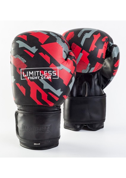 Limitless Camo Red Pu Boks Eldiveni