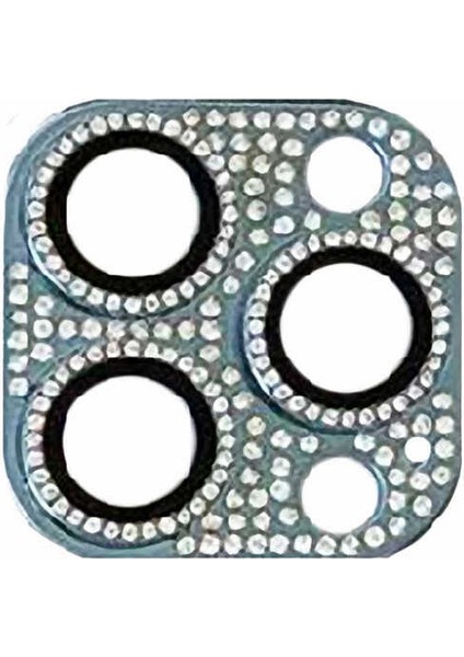 Apple iPhone 11 Pro Full Taşlı Kamera Lens Koruyucu Çerçeveli Koruyucu Cl-08