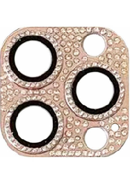 Apple iPhone 12 Pro Max Full Taşlı Kamera Lens Koruyucu Çerçeveli Koruyucu Cl-08