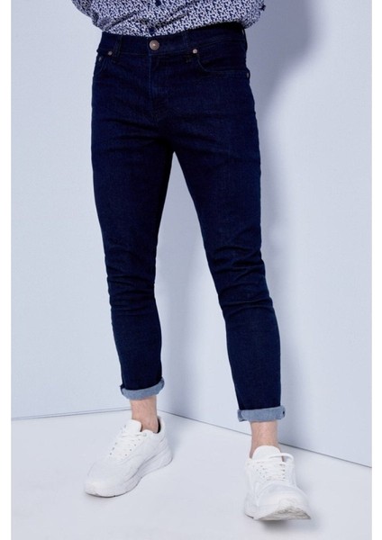 Erkek Smarty Y Dar Paça Orta Bel Jean Pantolon
