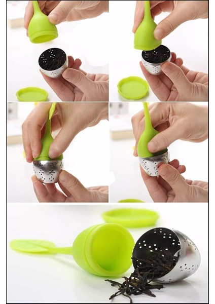 Silikon Paslanmaz Çelik Yaprak Çay Süzgeci modelleri