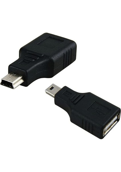 5 Pin Mini USB Erkek USB Dişi Aparat Oto Teyp Flash Bellek Mini USB Otg Dönüştürücü