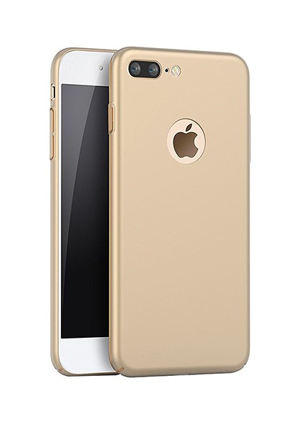 Rubber iPhone 7 Kılıf Sert Arka Kapak Gold